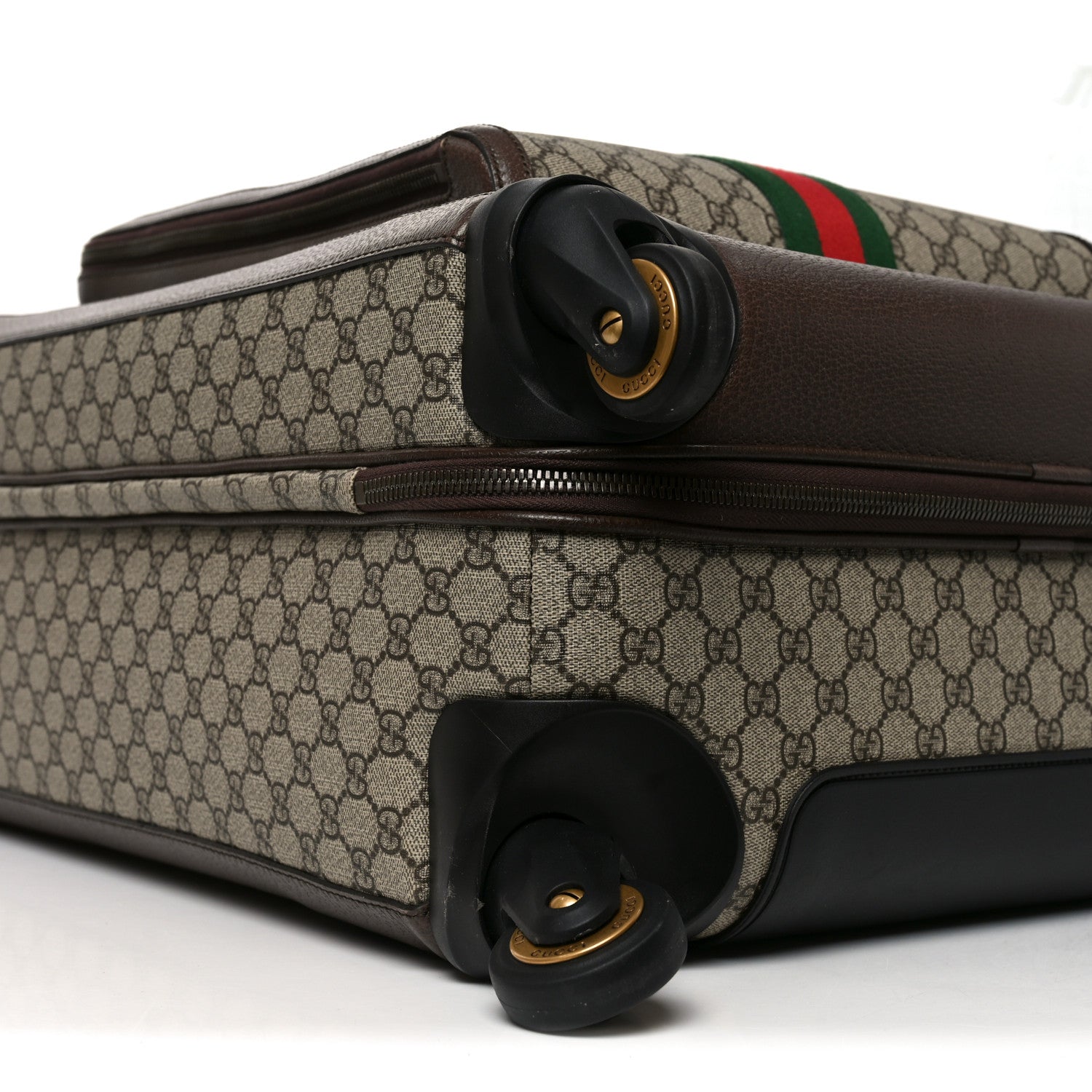 Gucci GG Supreme Monogram Web Medium Savoy Trolley Beige Ebony 9 of 10