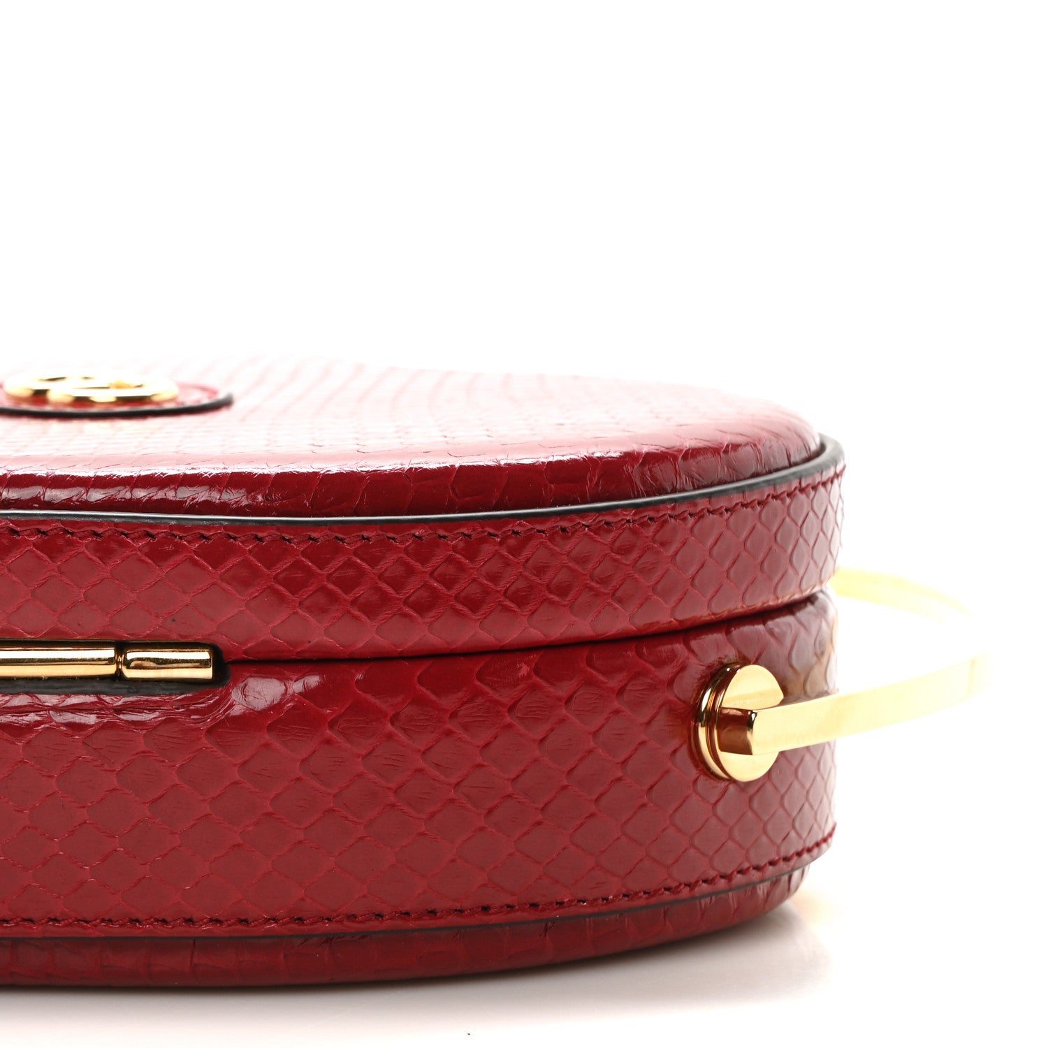 Gucci Snakeskin Broadway Mini Heart Top Handle Bag Rasberry Candy 10 of 11