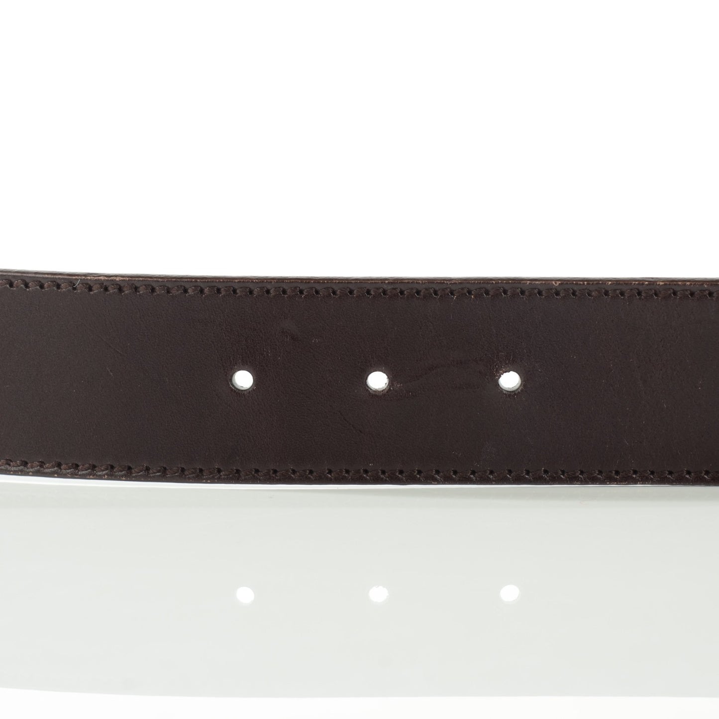 Calfskin Interlocking G Belt 75 30 Dark Brown