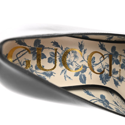 Gucci Malaga Kid GG Victoire 95mm Loafer Pumps 35 Black 7 of 9