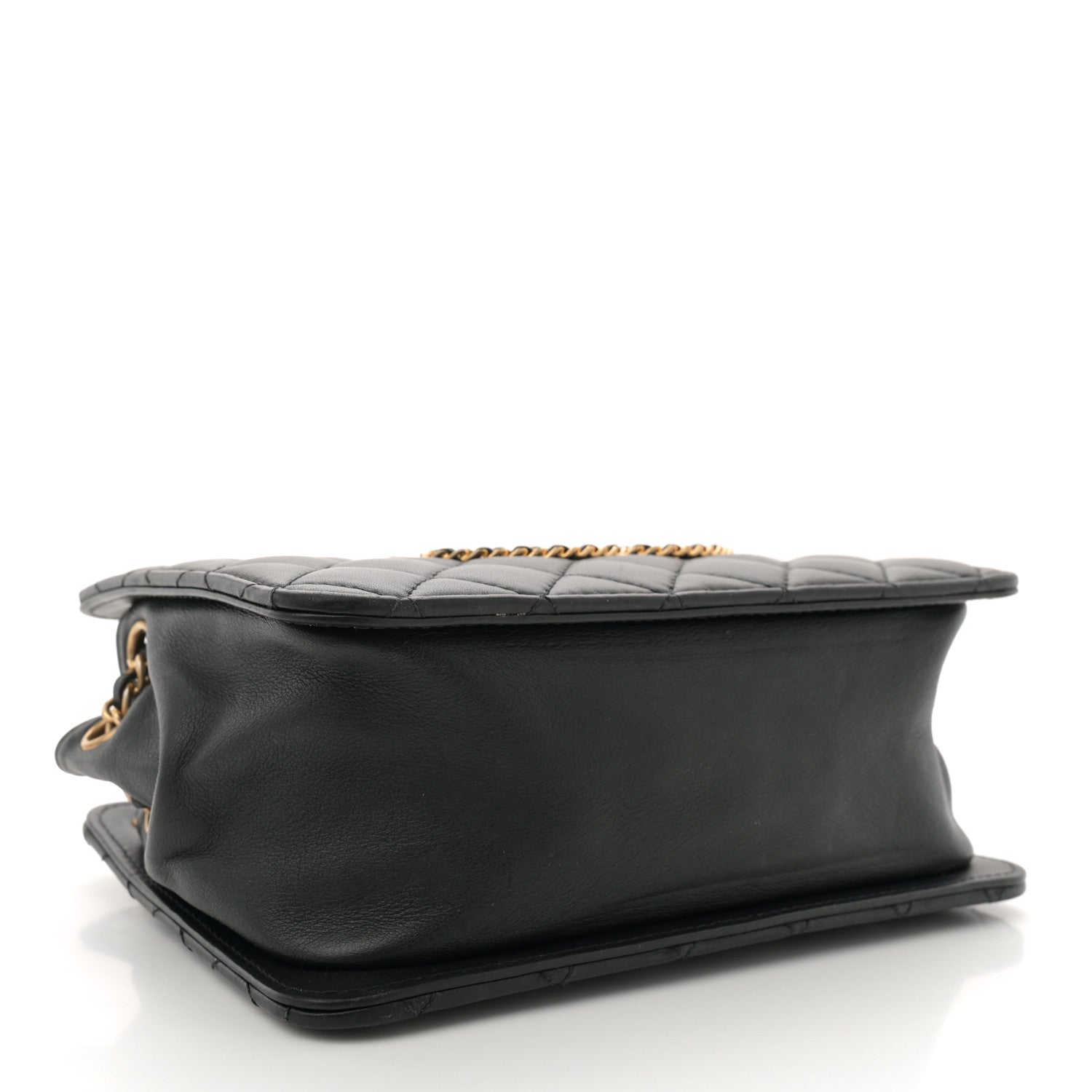 Chanel Calfskin Quilted Small CC Chain Accordion Tote Black 4 of 12