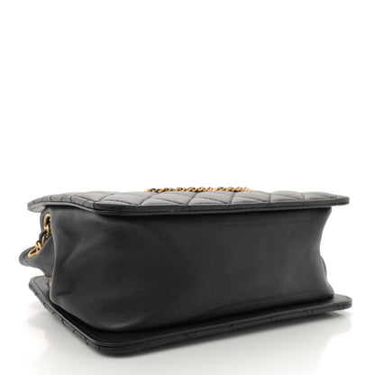 Chanel Calfskin Quilted Small CC Chain Accordion Tote Black 4 of 12