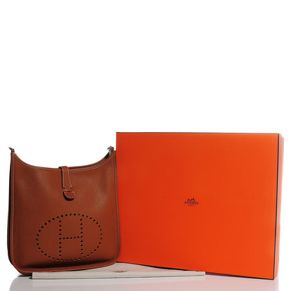 Hermes Taurillon Clemence Evelyne III GM Gold 5 of 17