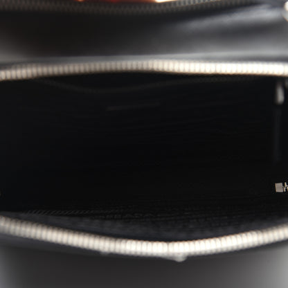 Prada Saffiano Travel Medium Brique Crossbody Bag Black 5 of 13