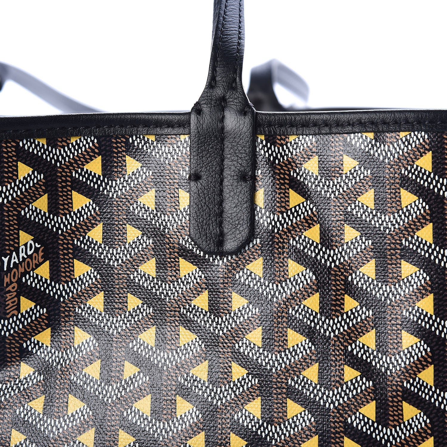Goyard Goyardine Saint Louis Claire Voie PM Black Yellow 9 of 9