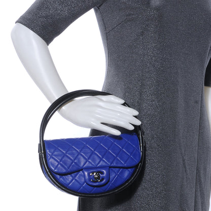 Chanel Quilted Lambskin Small Hula Hoop Flap Blue 2 of 7