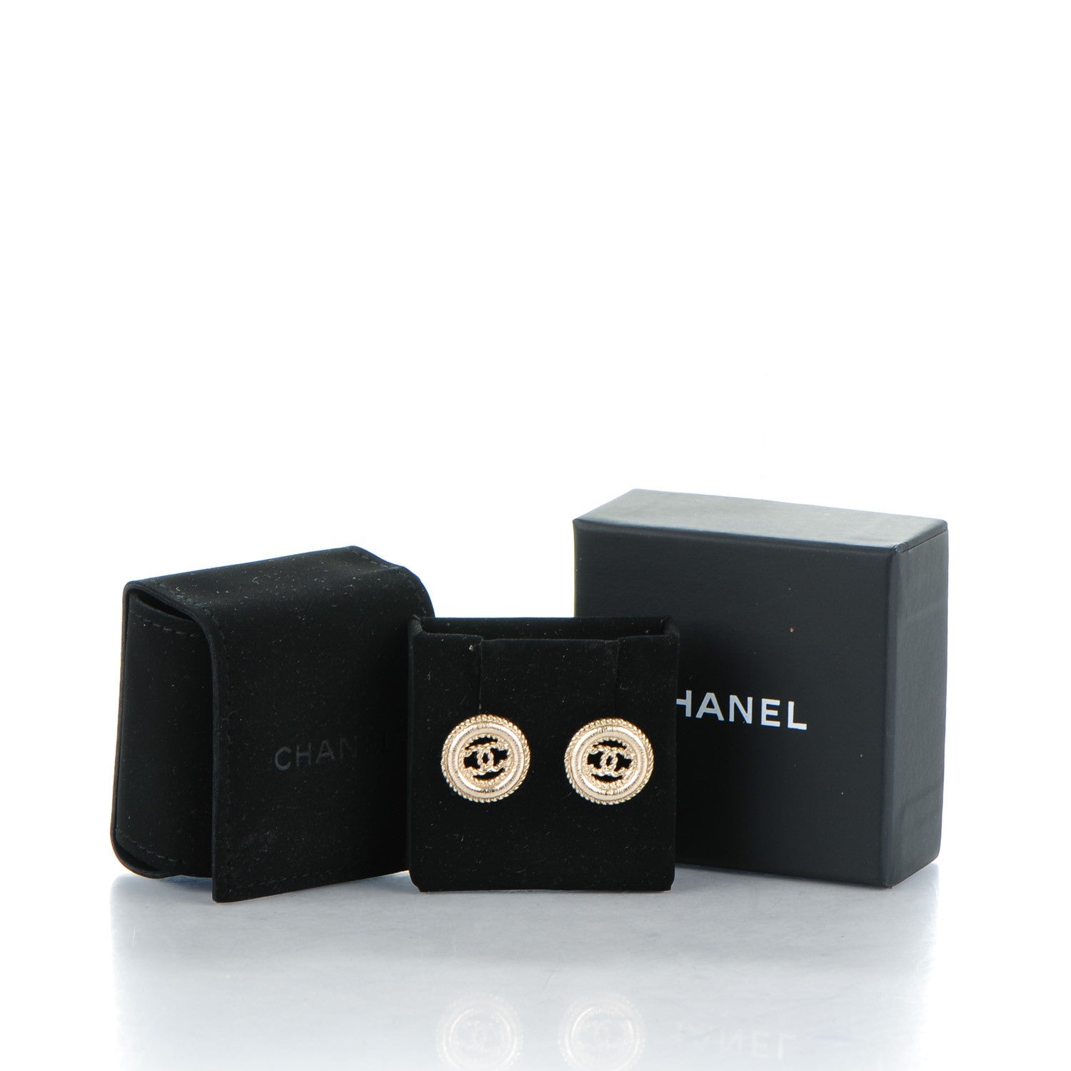 Chanel Twisted CC Earrings Light Gold 5 of 5