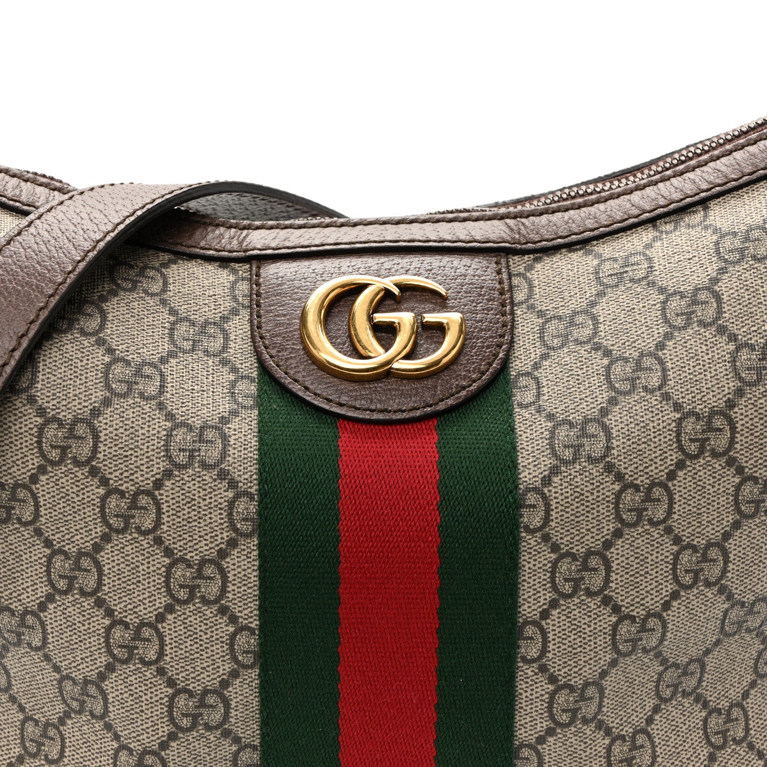 Gucci GG Supreme Monogram Web Small Ophidia Half Moon Hobo Brown 8 of 11