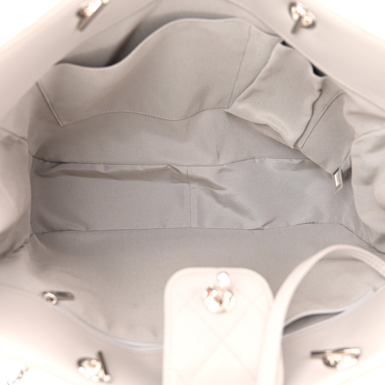 Chanel Calfskin Quilted Large Classic Shopping Tote Grey 5 of 11