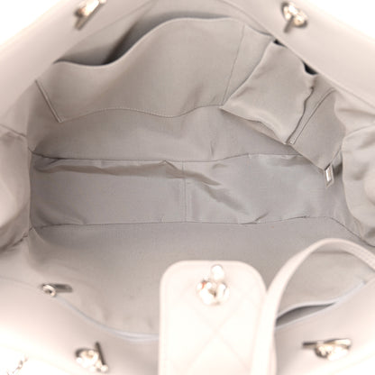 Chanel Calfskin Quilted Large Classic Shopping Tote Grey 5 of 11