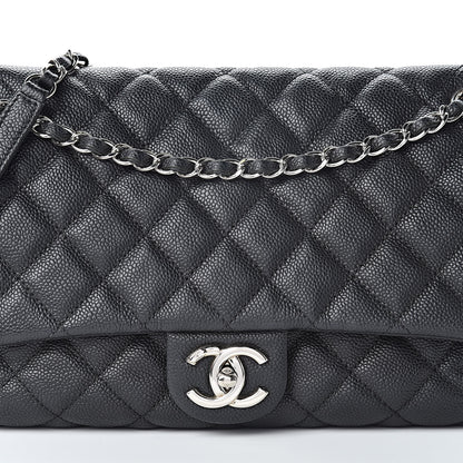 Chanel Caviar Quilted Jumbo Easy Flap Black 8 of 10
