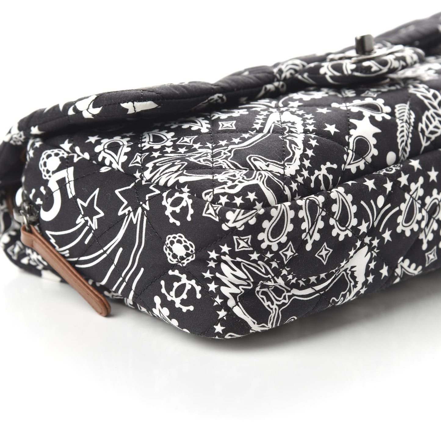 Cotton Quilted Paris Dallas Medium Bandana Flap Blue