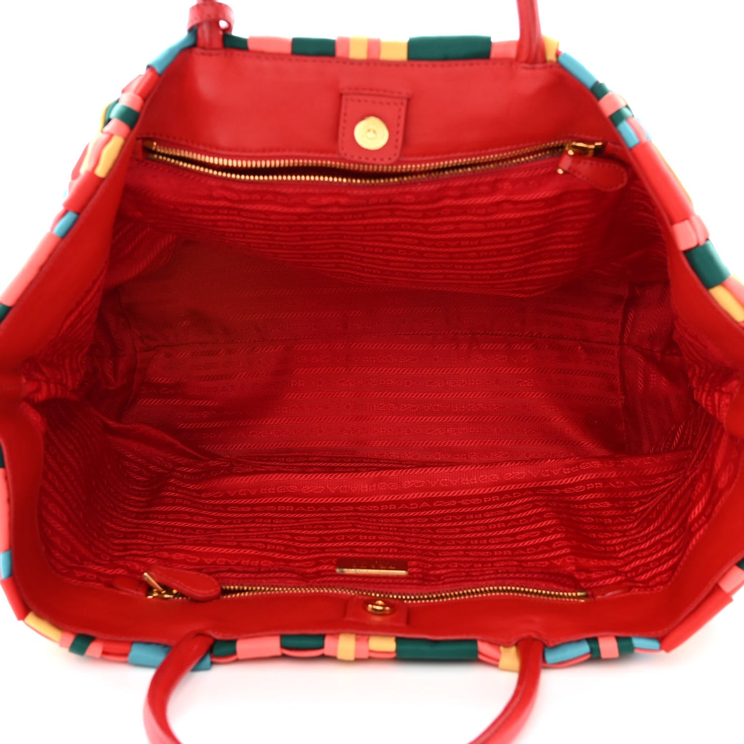 Tessuto Nylon Weave Shopping Tote Multicolor