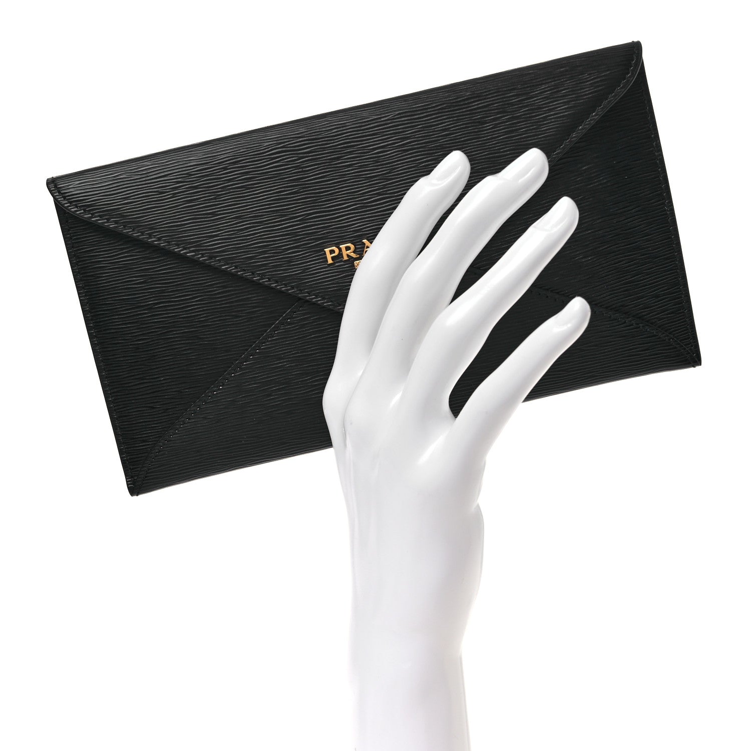 Prada Vitello Move Envelope Wallet Black 2 of 7