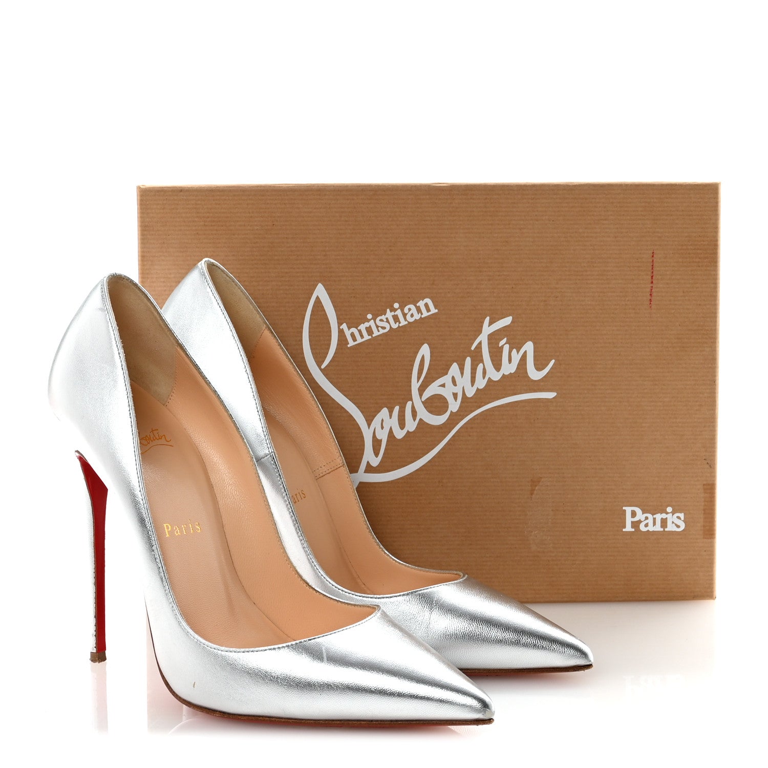 Christian Louboutin Kid So Kate 120 Pumps 39.5 Silver 9 of 9