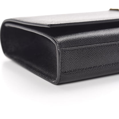 Saint Laurent Grain De Poudre Monogram Cassandre Clutch Black 8 of 9