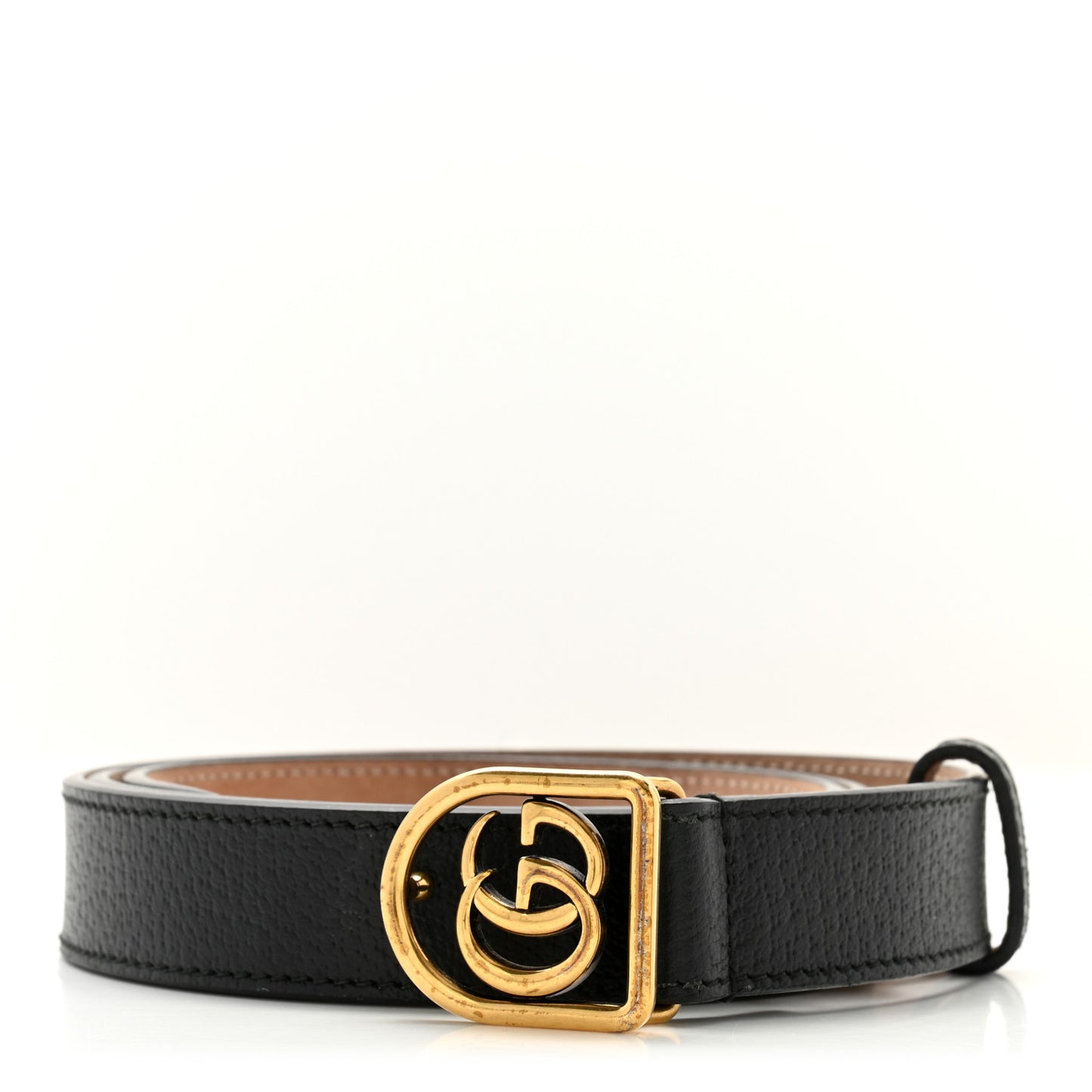 Calfskin Framed Double G Belt 90 36 Black