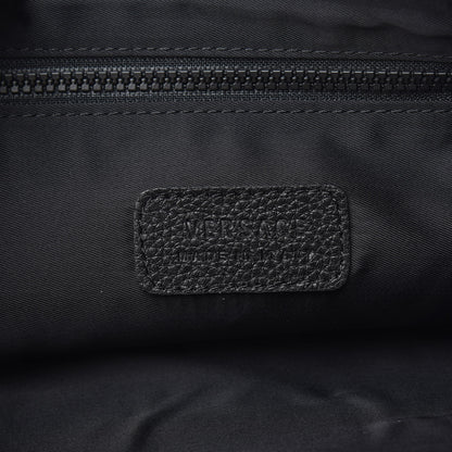 Versace Grained Calfskin Large Baroccoflage Wristlet Pouch Black White 6 of 8