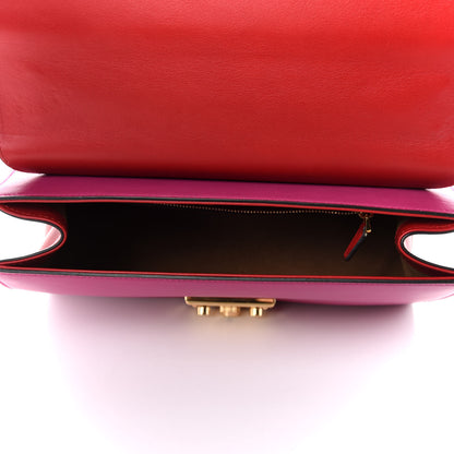 Gucci Moon Calfskin Bi-Color Medium Padlock Shoulder Bag New Rosette Hibiscus Red 5 of 10