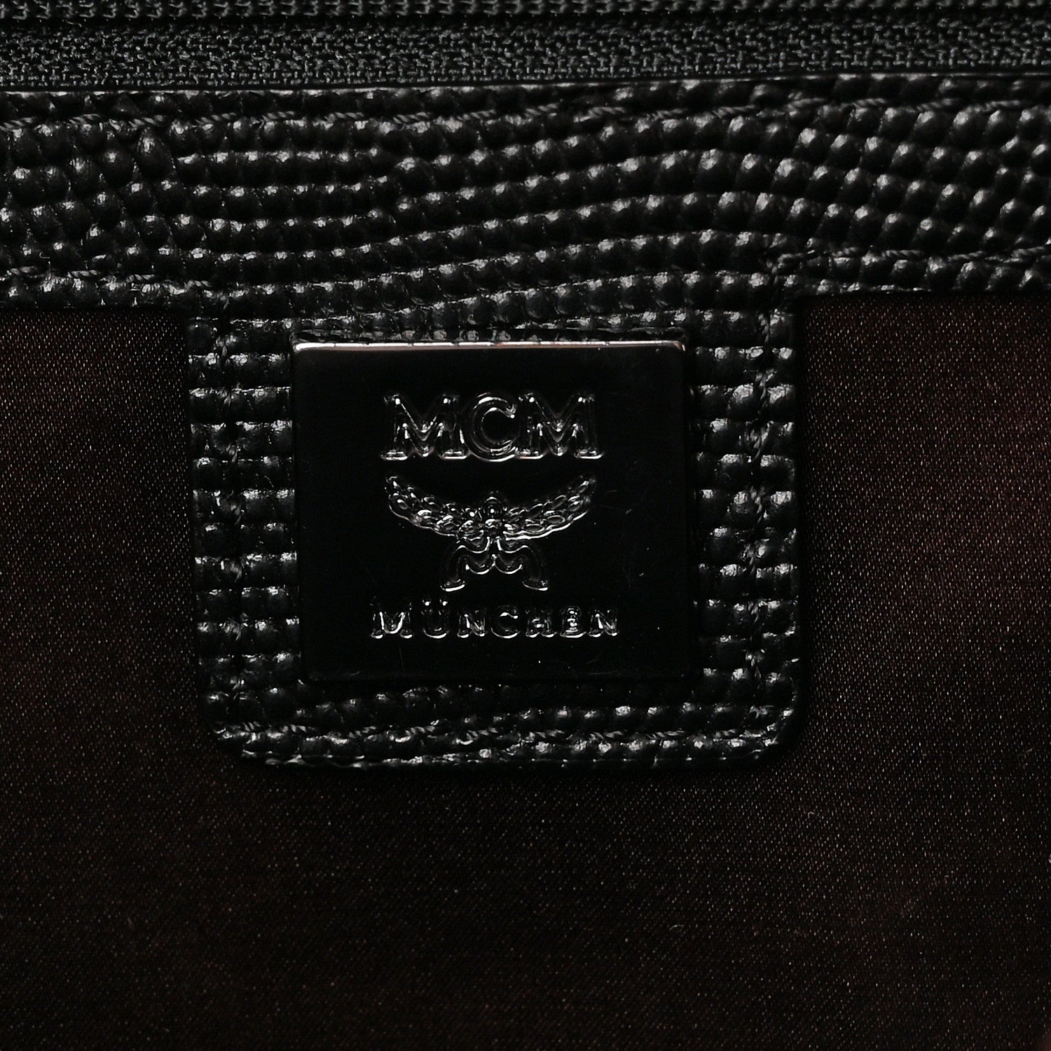 MCM Visetos Lizard Embossed Calfskin Studded Small Backpack Coral Black 6 of 9