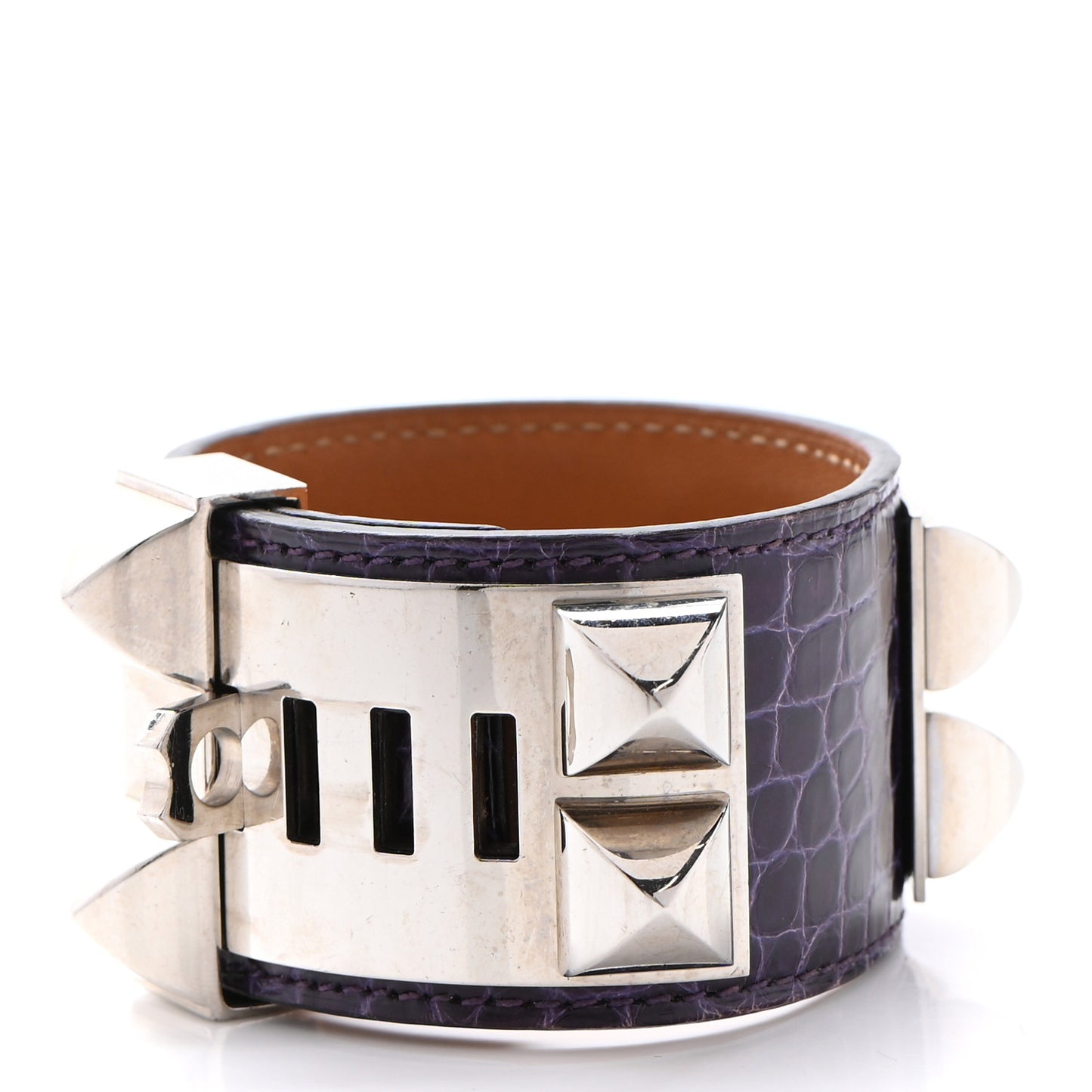 Shiny Alligator Collier De Chien CDC Bracelet S Amethyst