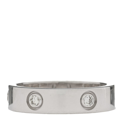 Cartier 18K White Gold 6 Diamond 5.5mm LOVE Ring 61 9.5 3 of 8