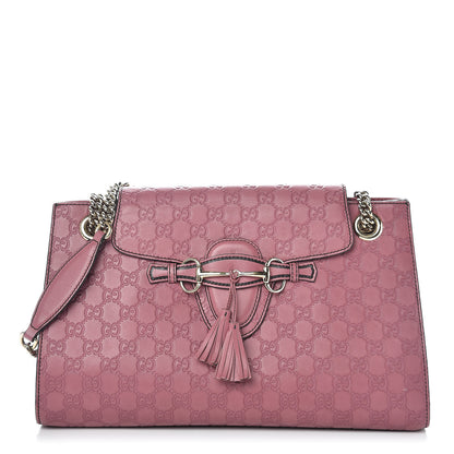 Gucci Guccissima Large Emily Chain Shoulder Bag Peonia Flower 1 of 17
