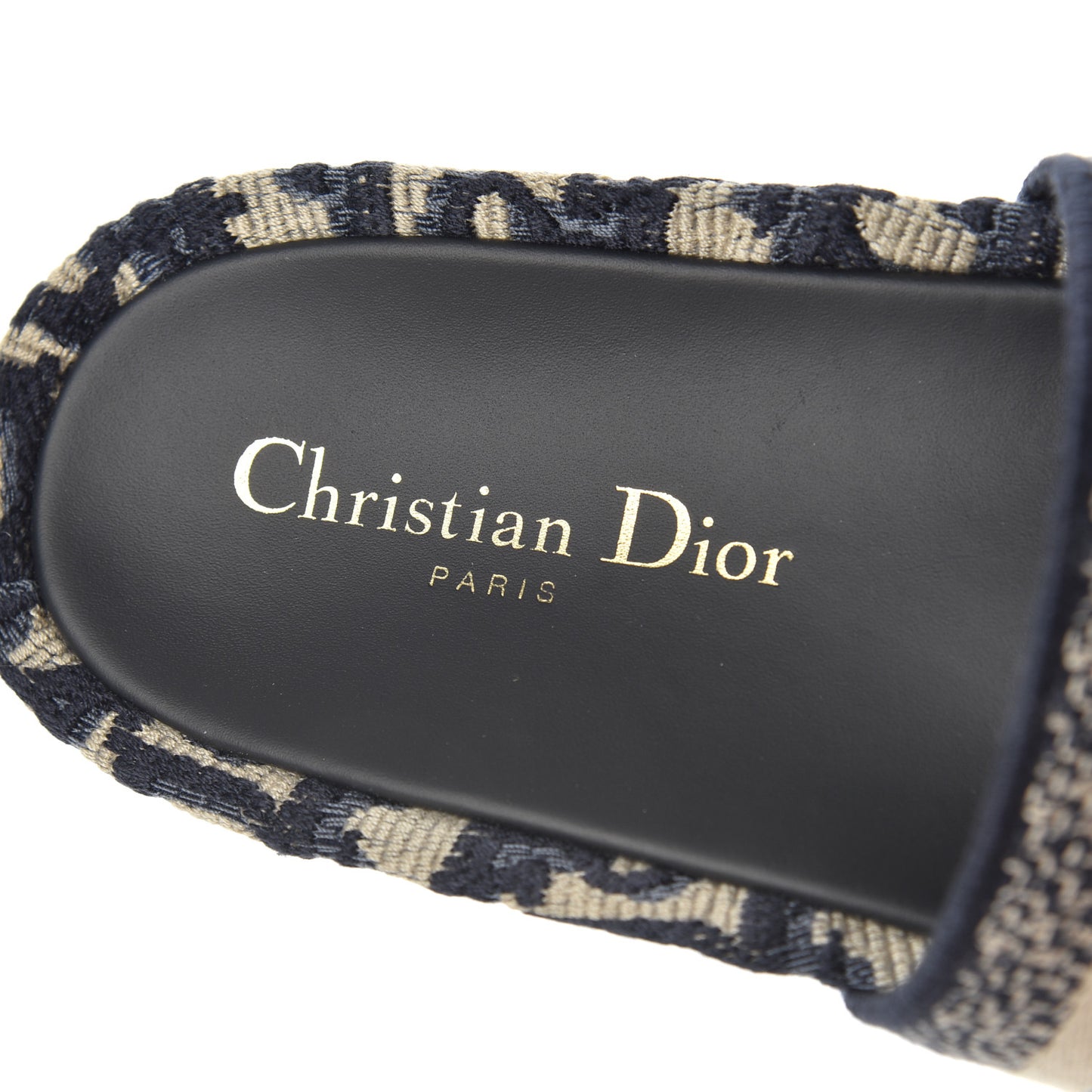 Oblique D-Way Platform Slide Sandals 37 Deep Blue