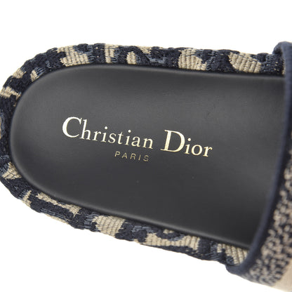 Christian Dior Oblique D-Way Platform Slide Sandals 37 Deep Blue 6 of 9