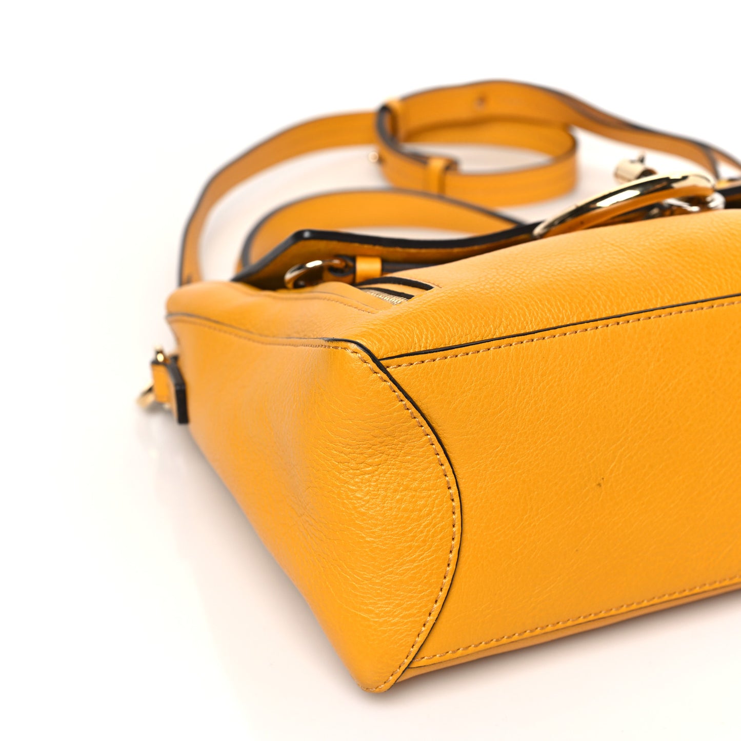 Calfskin Small Faye Day Shoulder Bag Dusty Yellow