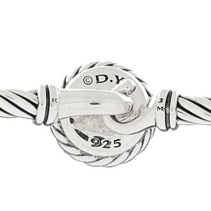 David Yurman Sterling Silver Cultured Pearl 3mm Chatelaine Bracelet 3 of 4