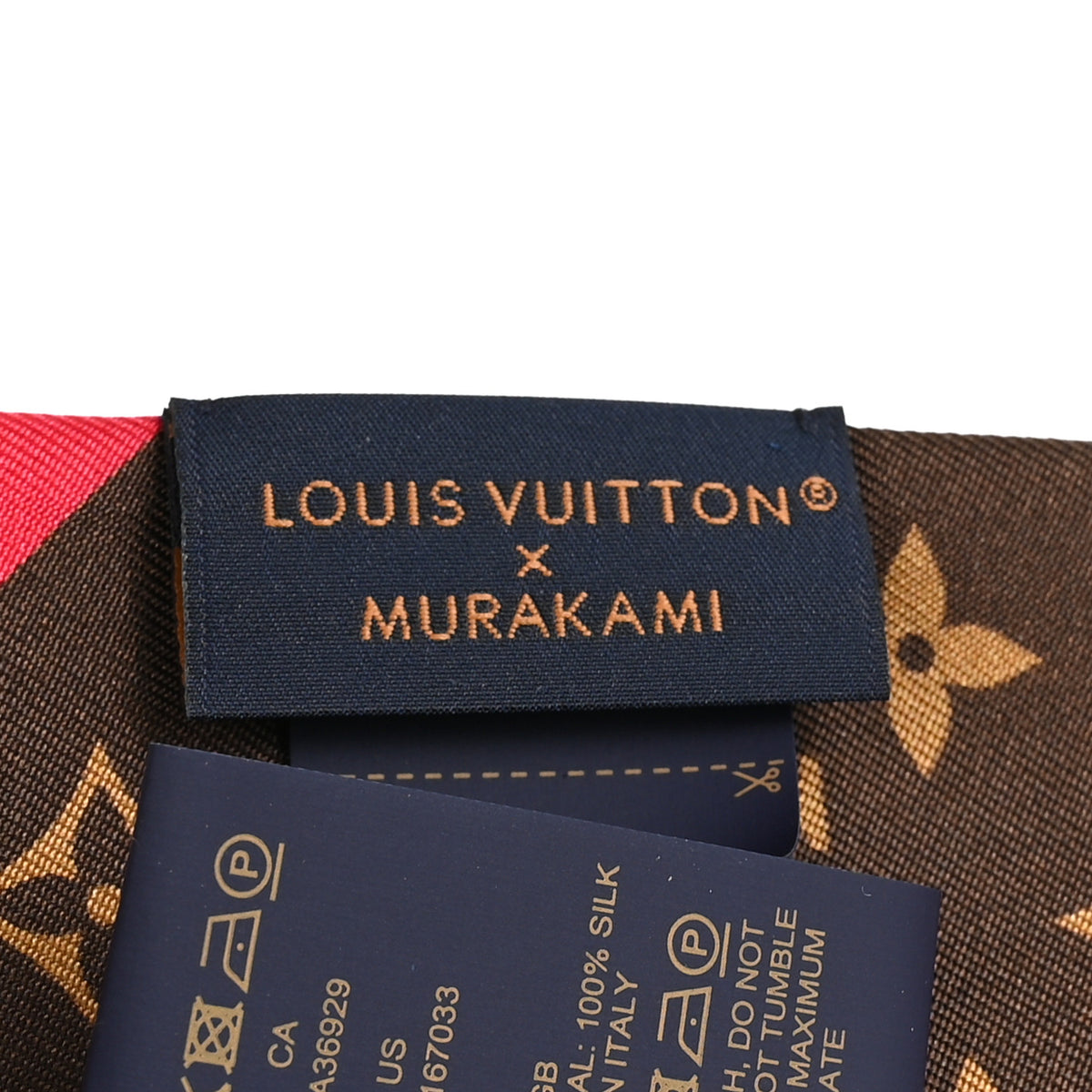 LV X TM Silk Monogram Cerises Bandeau Brown