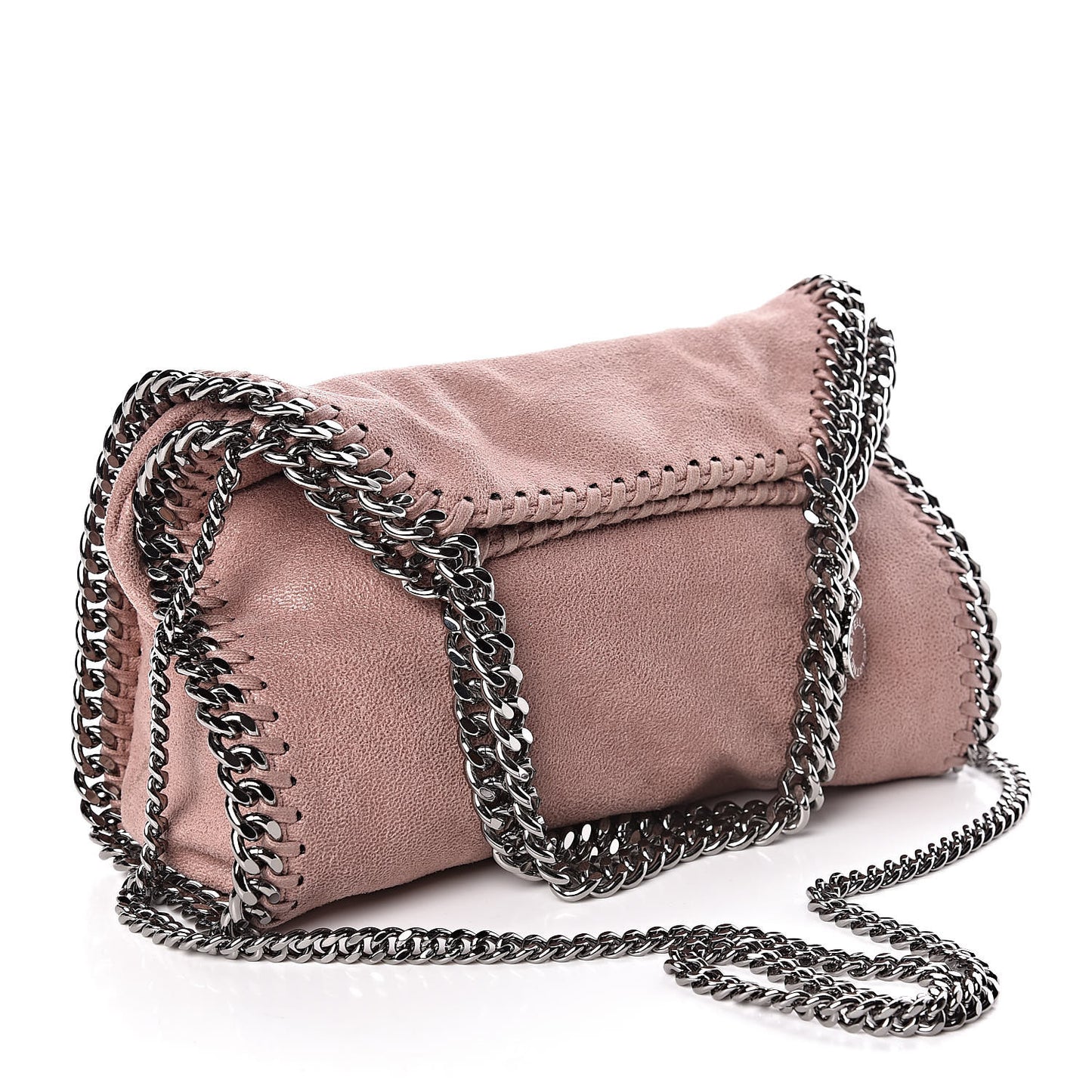 Shaggy Deer Mini Falabella Fold Over Tote Pink