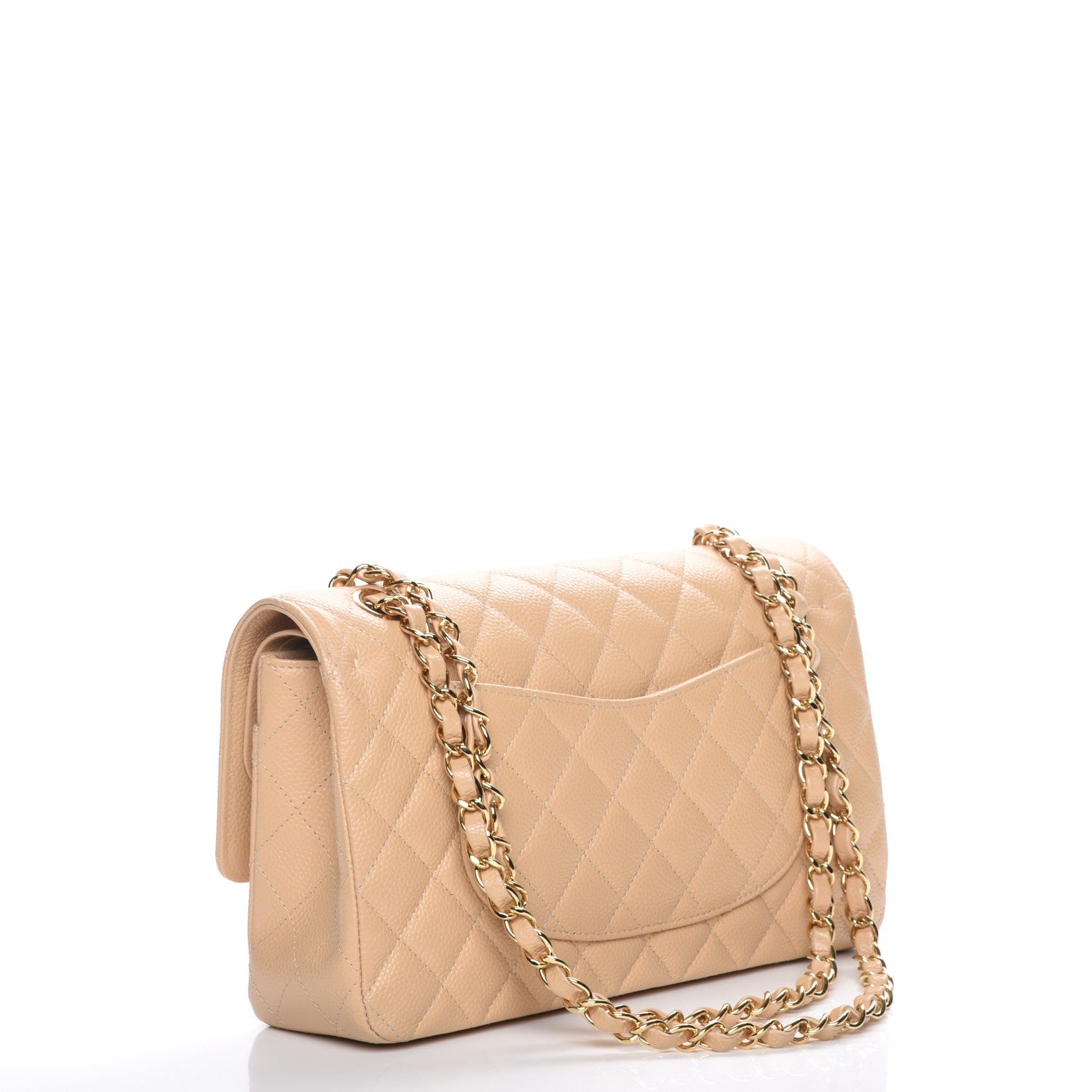 Chanel Caviar Quilted Medium Double Flap Beige Clair 3 of 8