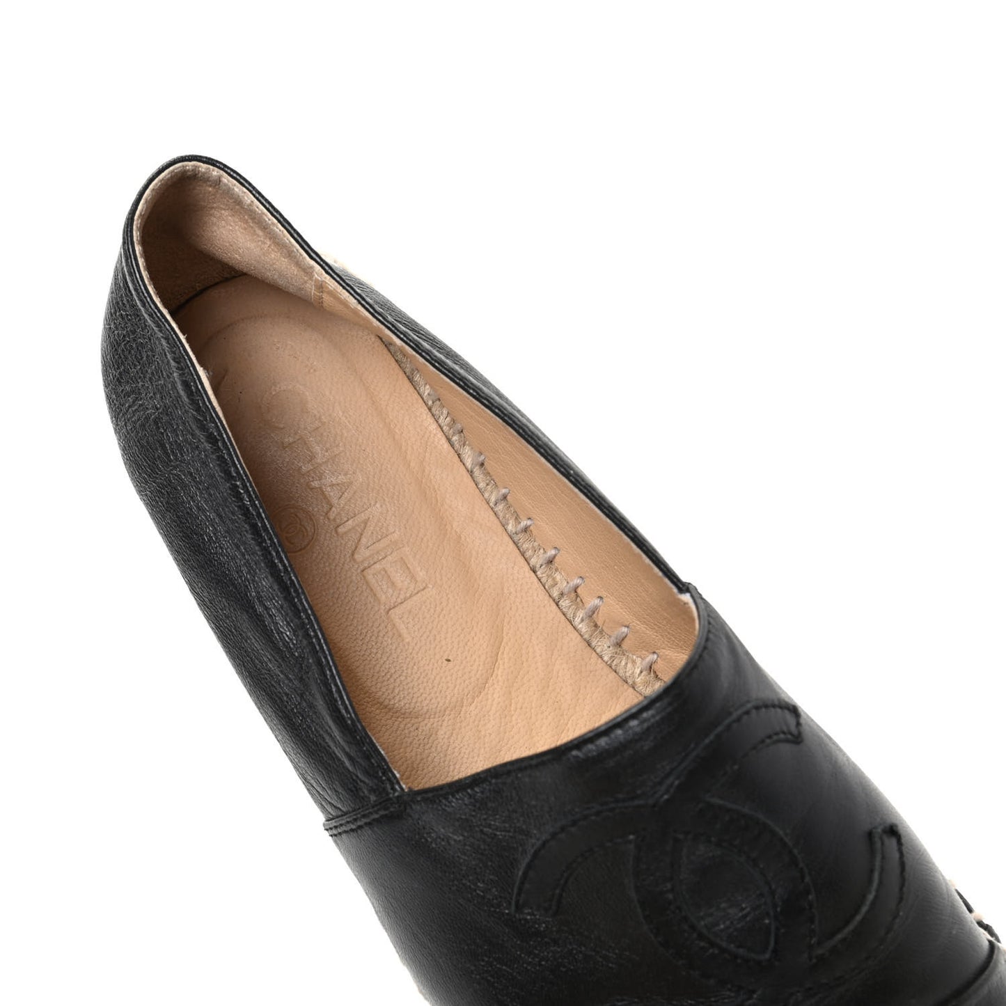 Lambskin CC Espadrilles 35 Black