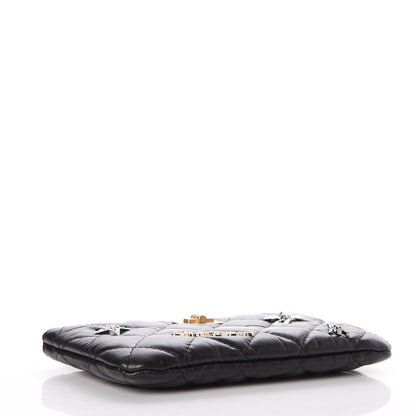 Chanel Aged Calfskin Quilted Small Lucky Charms Cosmetic Case Black 4 of 8