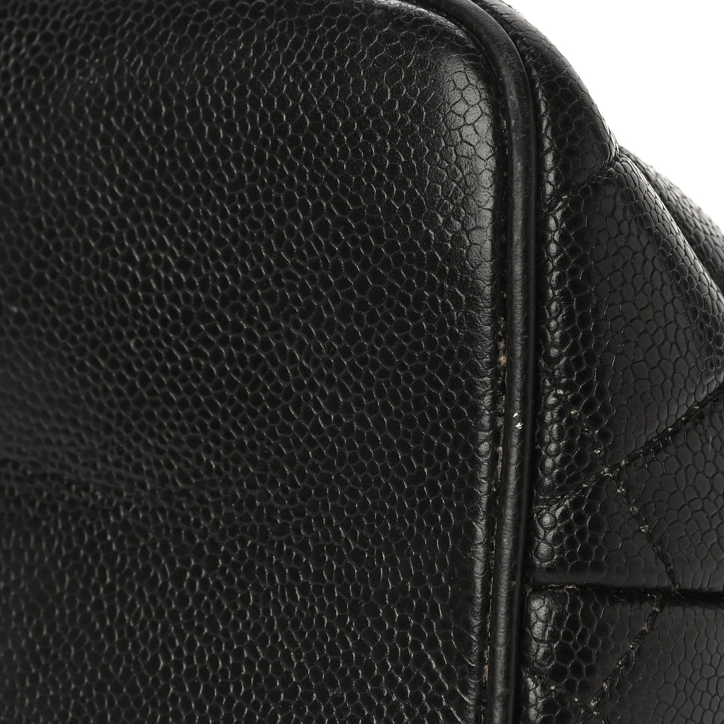 Caviar Quilted Medallion Tote Black