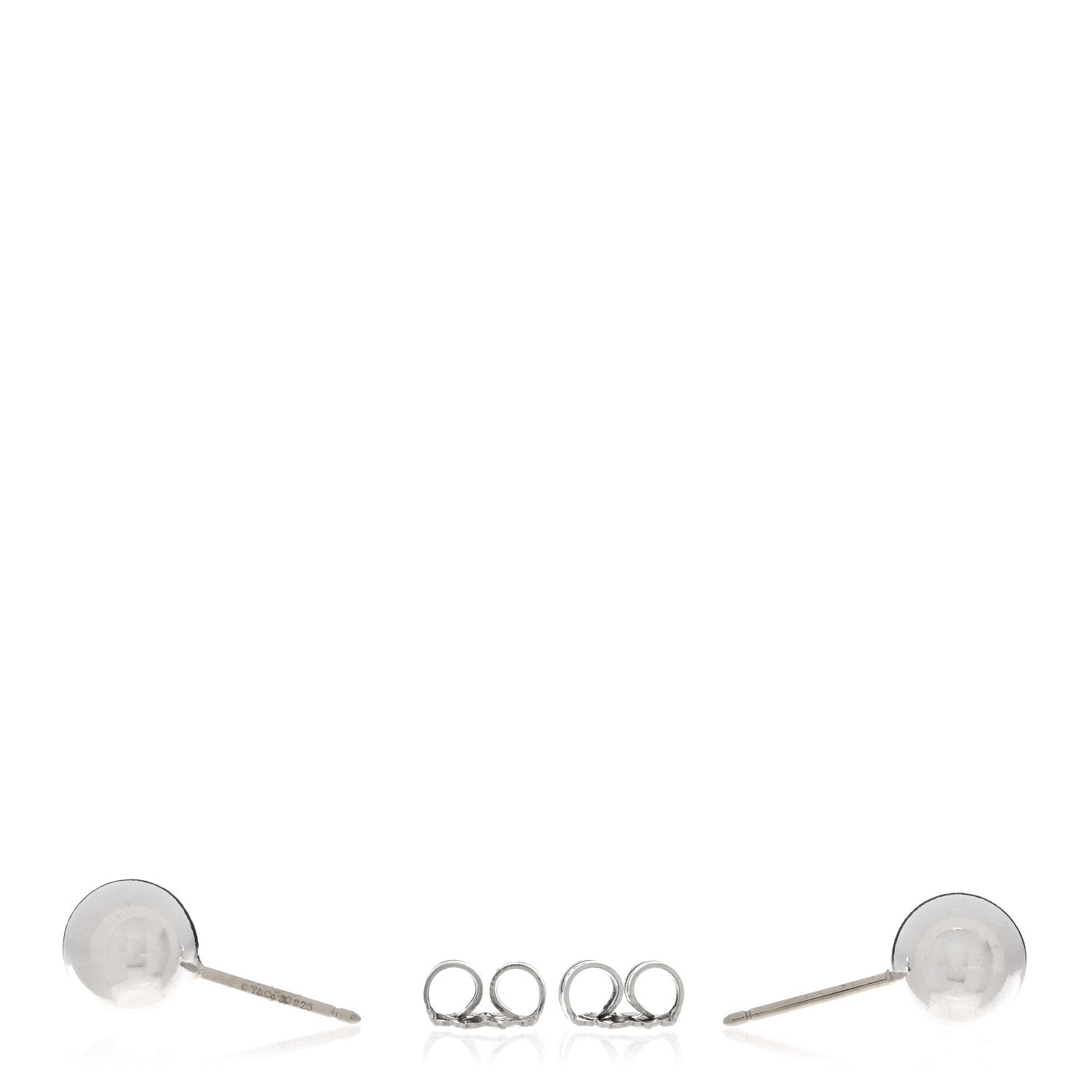 Tiffany Sterling Silver 8mm HardWear Ball Earrings 3 of 4