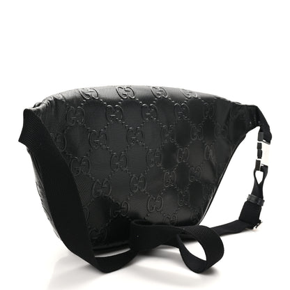 Gucci Calfskin GG Tennis Embossed Pocket Belt Bag Black 2 of 10