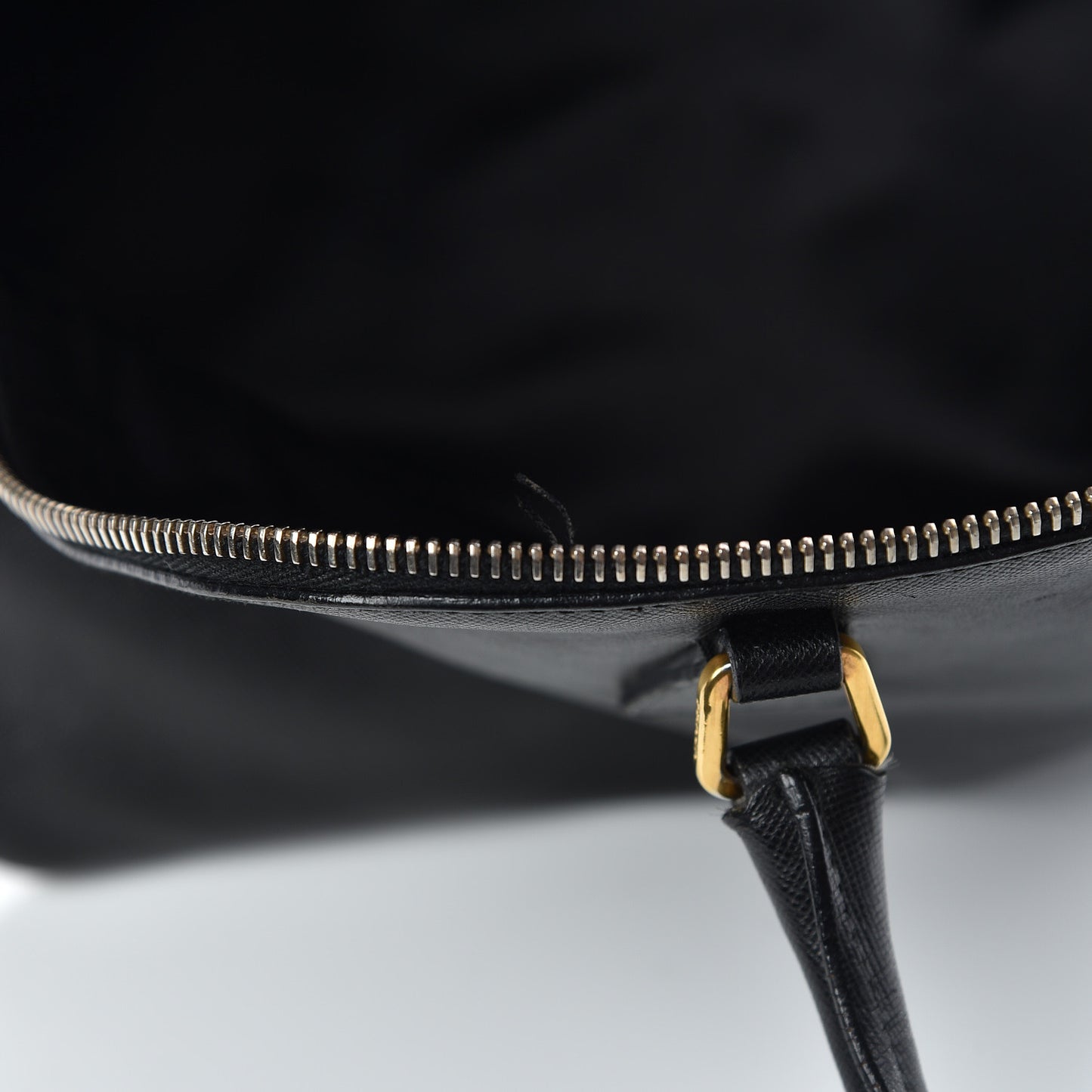 Saffiano Top Handle Dome Satchel Black