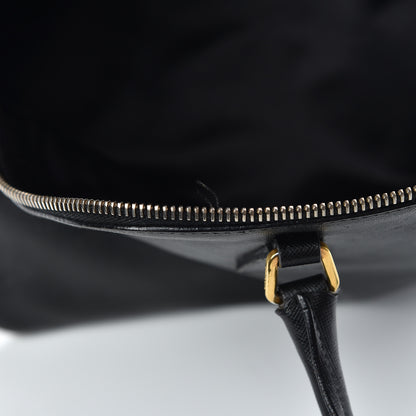 Prada Saffiano Top Handle Dome Satchel Black 8 of 18