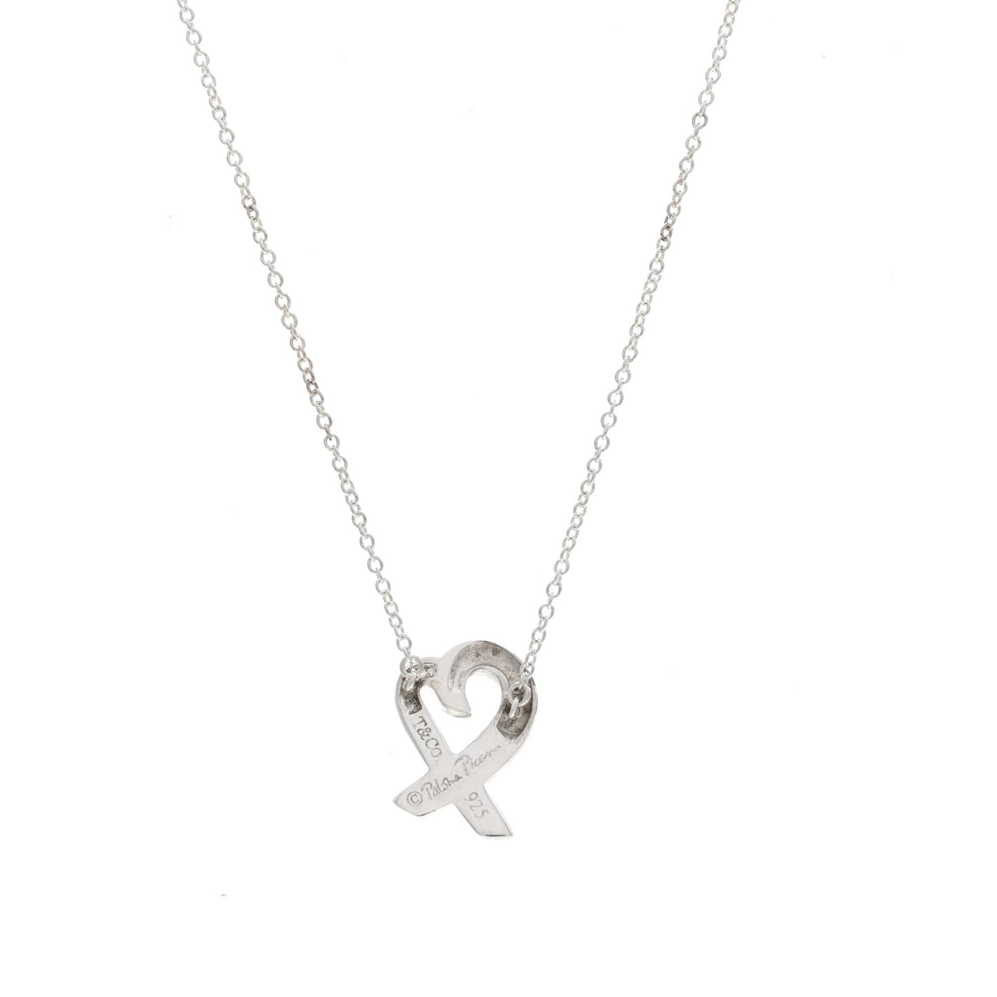 Sterling Silver Small Paloma Picasso Loving Heart Pendant Necklace