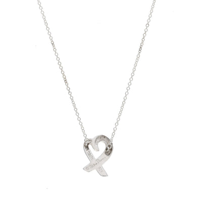 Tiffany Sterling Silver Small Paloma Picasso Loving Heart Pendant Necklace 6 of 6