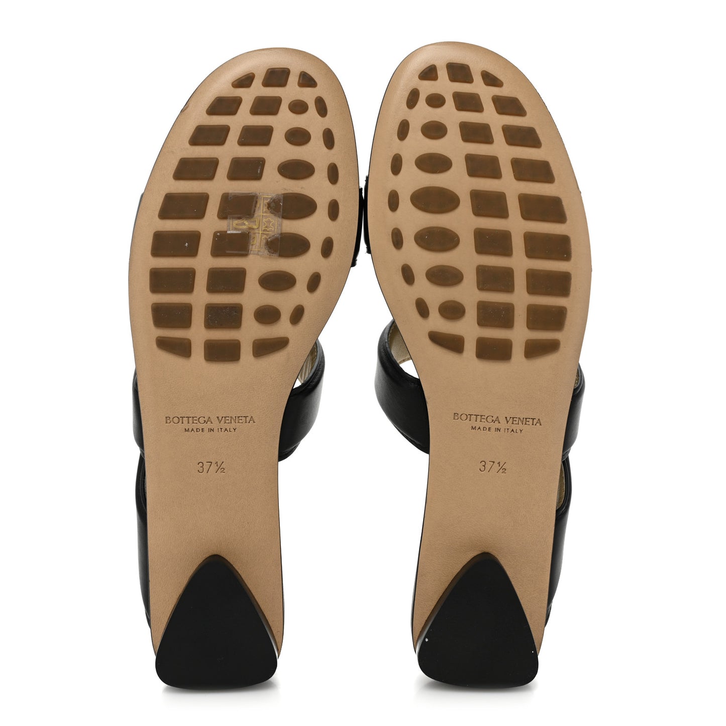 Calfskin The Band Flat Sandals 37.5 Black