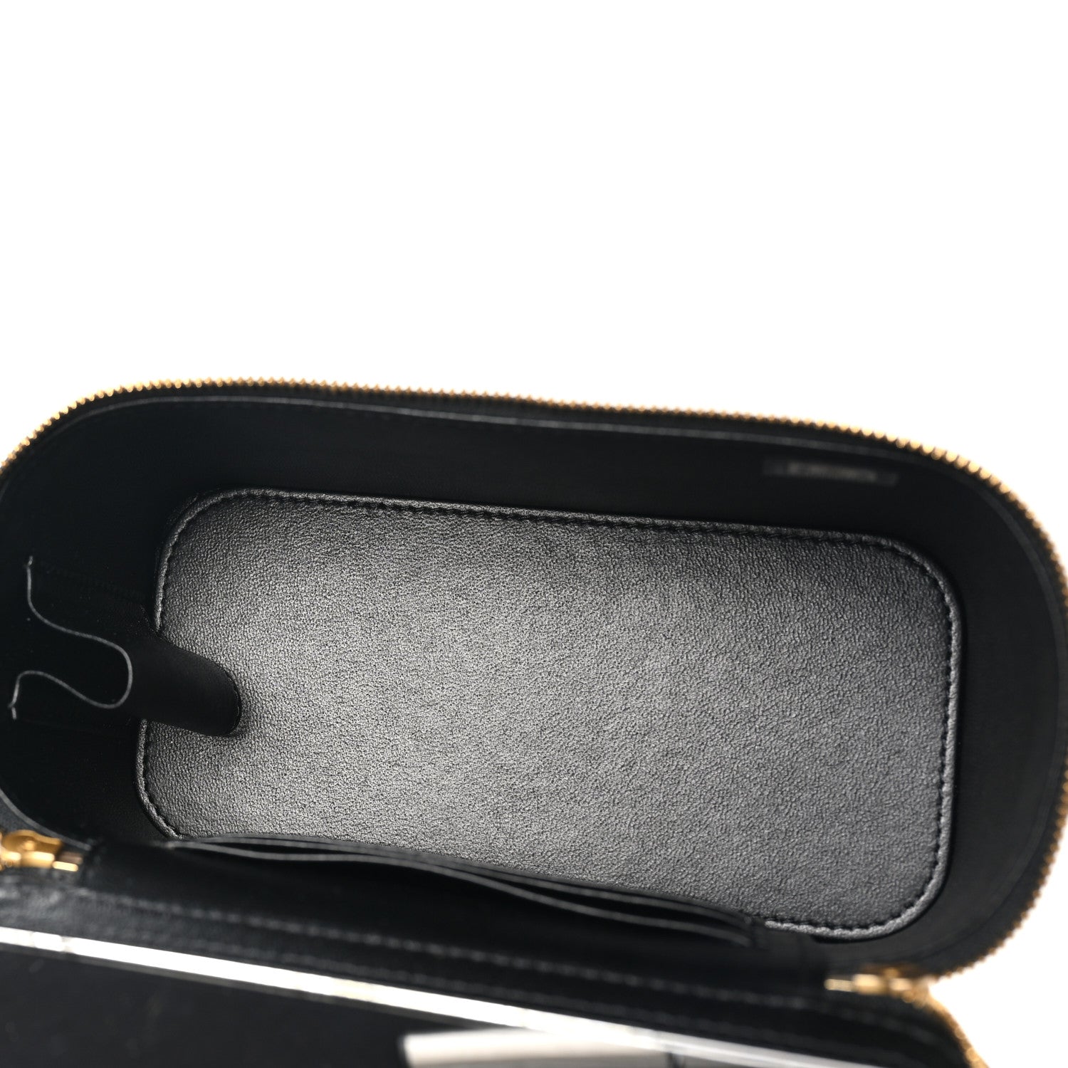 Chanel Lambskin Enamel Quilted Small Coco Hearts Vanity Case With Chain Black 5 of 13