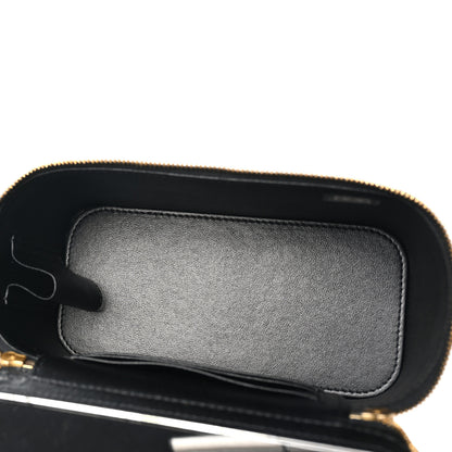 Chanel Lambskin Enamel Quilted Small Coco Hearts Vanity Case With Chain Black 5 of 13