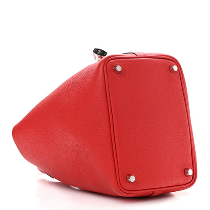 Hermes Taurillon Maurice Picotin Lock 18 PM Rouge De Coeur 4 of 10