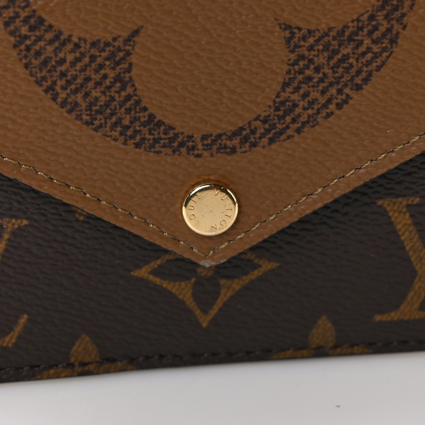 Reverse Monogram Recto Verso Card Holder Brown