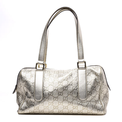 Gucci Metallic Guccissima Small Boston Gold 1 of 10