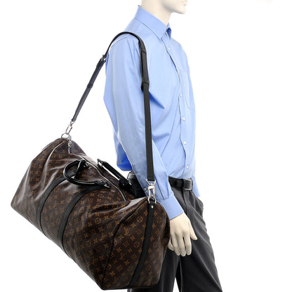 Louis Vuitton Monogram Macassar Keepall Bandouliere 55 2 of 7